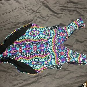 A sexy one piece bathing suit